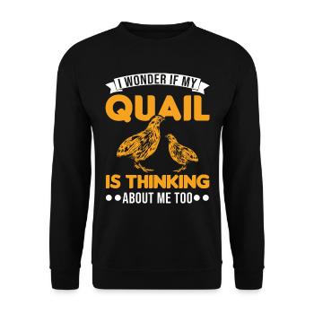 Warnung Wachtel Wachtelzucht Wachtelzüchter - Unisex Pullover - Schwarz - Vorne - Alina (178cm) & Michal (187cm)