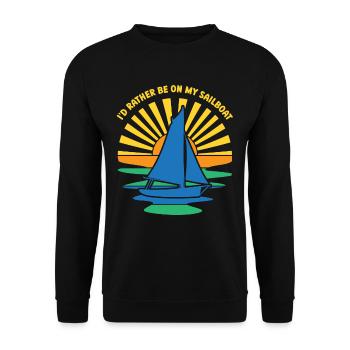 Je préfère naviguer sur mon voilier - Sweat-shirt Unisexe - noir - Devant - Alina (178cm) & Michal (187cm)