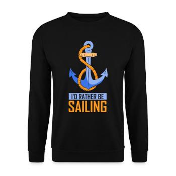 Je préférerais naviguer capitaine de voilier - Sweat-shirt Unisexe - noir - Devant - Alina (178cm) & Michal (187cm)