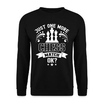 Only one more chess game ok Chess Club Chess - Unisex Sweatshirt - black - Front - Alina (178cm) & Michal (187cm)