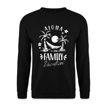 Aloha Family Holidays Family Holidays - Unisex Sweatshirt - black - Front - Alina (178cm) & Michal (187cm)