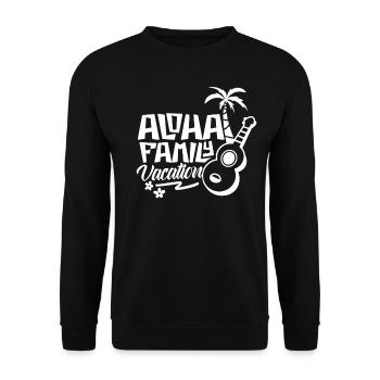 Aloha Family Holidays Family Holidays Family - Unisex Sweatshirt - black - Front - Alina (178cm) & Michal (187cm)
