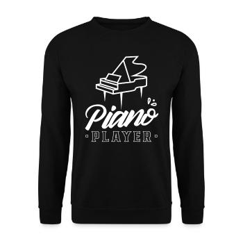 Piano player Piano Piano musician - Unisex Sweatshirt - black - Front - Alina (178cm) & Michal (187cm)