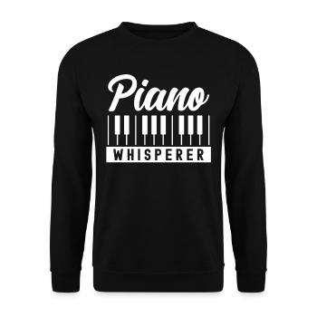 Piano Whisperer Piano Whisperer Pianiste - Sweat-shirt Unisexe - noir - Devant - Alina (178cm) & Michal (187cm)