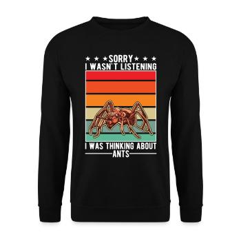 Fourmis Fourmilière Fourmilières Fourmis de feu - Sweat-shirt Unisexe - noir - Devant - Alina (178cm) & Michal (187cm)
