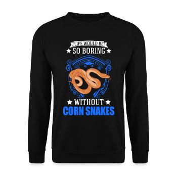 Corn Snake Cadeau Corn Snake - Sweat-shirt Unisexe - noir - Devant - Alina (178cm) & Michal (187cm)