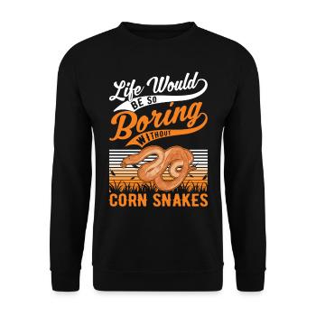 Corn Snake Cadeau Corn Snake - Sweat-shirt Unisexe - noir - Devant - Alina (178cm) & Michal (187cm)