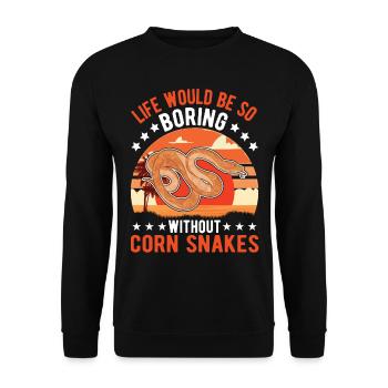 Corn Snake Cadeau Corn Snake - Sweat-shirt Unisexe - noir - Devant - Alina (178cm) & Michal (187cm)