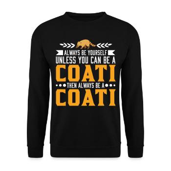 Soyez toujours vous-même Coati Nasenbär - Sweat-shirt Unisexe - noir - Devant - Alina (178cm) & Michal (187cm)