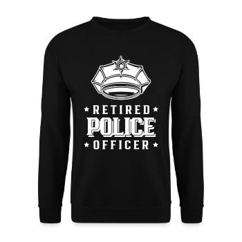 Policier à la retraite Retraité Policier retraité - Sweat-shirt Unisexe - noir - Devant - Alina (178cm) & Michal (187cm)