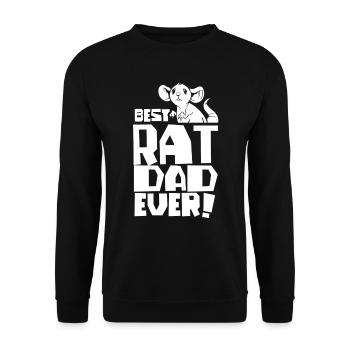 Bester Rattenvater Aller Zeiten Ratte Papa Ratten - Unisex Pullover - Schwarz - Vorne - Alina (178cm) & Michal (187cm)