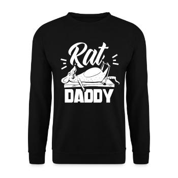 Rat Daddy Rat Papa Cute Rats Animal Lovers - Unisex Sweatshirt - black - Front - Alina (178cm) & Michal (187cm)