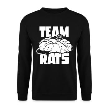 Team Rat Rat Sweet Animal Lovers - Unisex Sweatshirt - black - Front - Alina (178cm) & Michal (187cm)