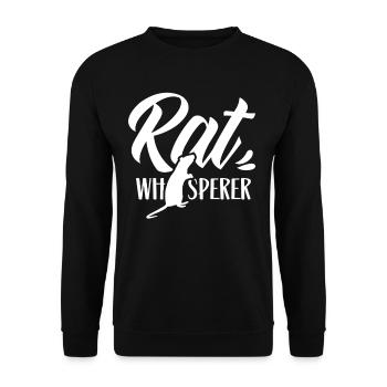 Rat Whisperer Rat Whisperer Animal Rats Sweet - Unisex Sweatshirt - black - Front - Alina (178cm) & Michal (187cm)