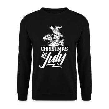 Weihnachten im Juli Noël en juillet Père Noël Humour - Sweat-shirt Unisexe - noir - Devant - Alina (178cm) & Michal (187cm)