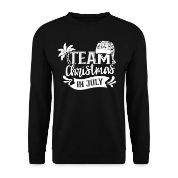 L’équipe Weihnachten Im Juli Noël en juillet Père Noël - Sweat-shirt Unisexe - noir - Devant - Alina (178cm) & Michal (187cm)
