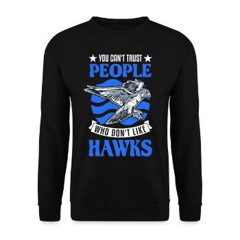 Falke Falkner Kestrel Falconry Falkner - Unisex Sweatshirt - black - Front - Alina (178cm) & Michal (187cm)