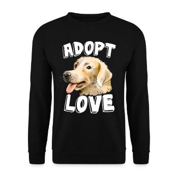 Adopter Dog Love Golden Retriever Mes Chiens - Sweat-shirt Unisexe - noir - Devant - Alina (178cm) & Michal (187cm)
