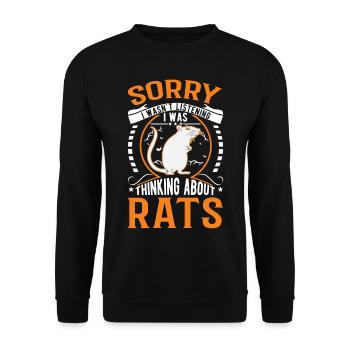 Rat Cadeau Rat Propriétaire Rat domestique - Sweat-shirt Unisexe - noir - Devant - Alina (178cm) & Michal (187cm)
