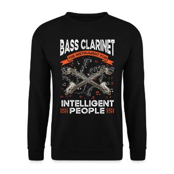 Clarinette basse cadeau Clarinettiste basse - Sweat-shirt Unisexe - noir - Devant - Alina (178cm) & Michal (187cm)