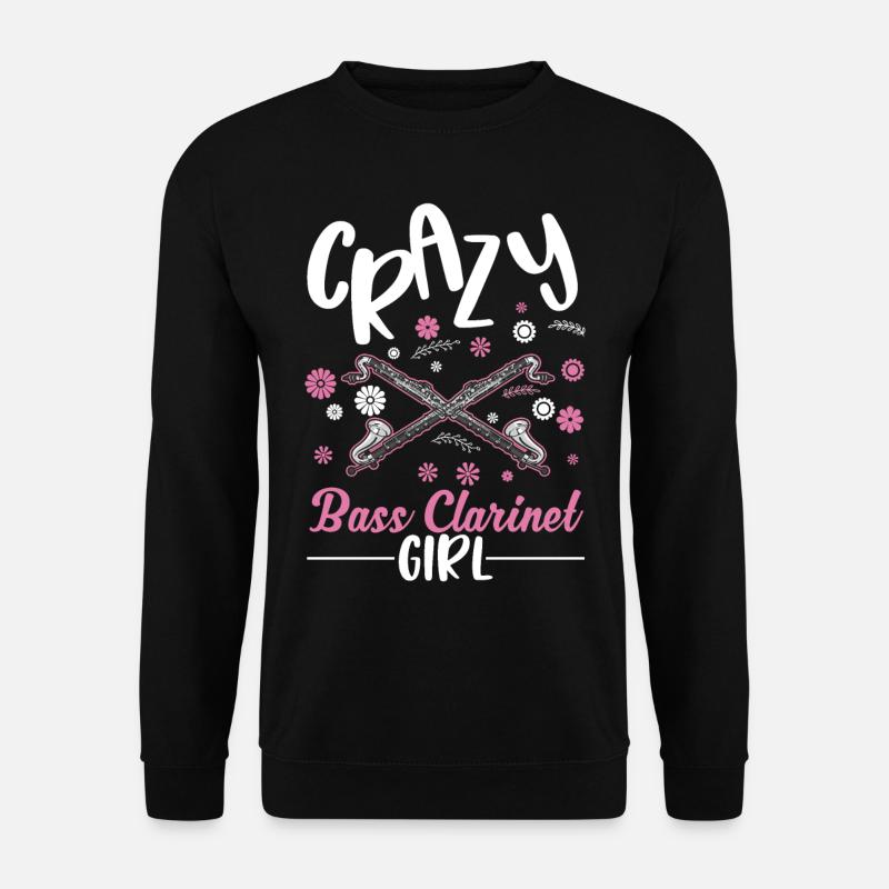 Clarinette basse folle - Sweat-shirt Unisexe - noir
