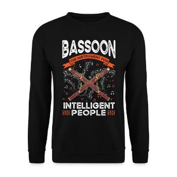 Bassoon Instrument for Intelligent People Bassoonist - Unisex Sweatshirt - black - Front - Alina (178cm) & Michal (187cm)