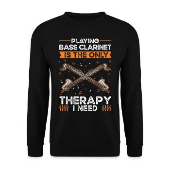 Bassklarinette Therapie Bassklarinettist - Unisex Pullover - Schwarz - Vorne - Alina (178cm) & Michal (187cm)