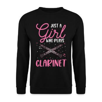 Clarinette Clarinettiste - Sweat-shirt Unisexe - noir - Devant - Alina (178cm) & Michal (187cm)