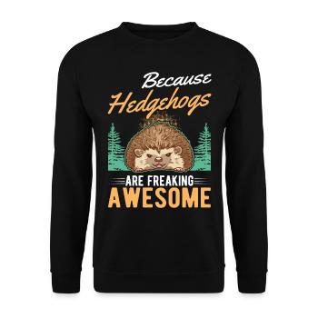 Parce que les hérissons sont géniaux Igel - Sweat-shirt Unisexe - noir - Devant - Alina (178cm) & Michal (187cm)