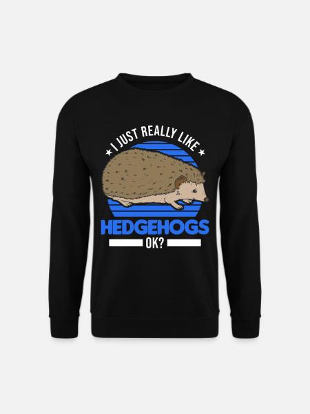 J’aime vraiment Hedgehogs Igel - Sweat-shirt Unisexe - noir