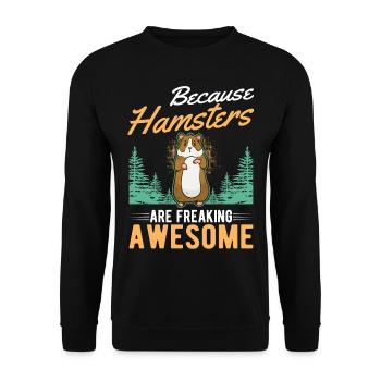 Hamster Cadeau Hamster Nain Hamster doré - Sweat-shirt Unisexe - noir - Devant - Alina (178cm) & Michal (187cm)