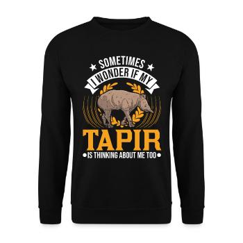 Tapir Gift Lowland Tapir Tapirdae Tapir - Unisex Sweatshirt - black - Front - Alina (178cm) & Michal (187cm)