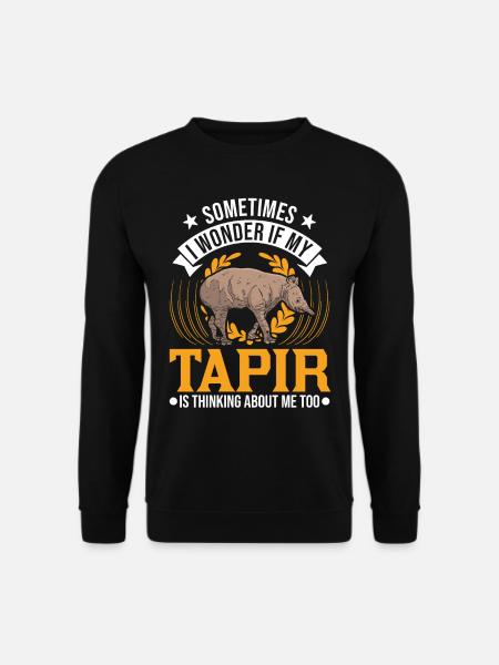 Tapir Geschenk Flachlandtapir Tapirdae Tapir - Unisex Pullover - Schwarz