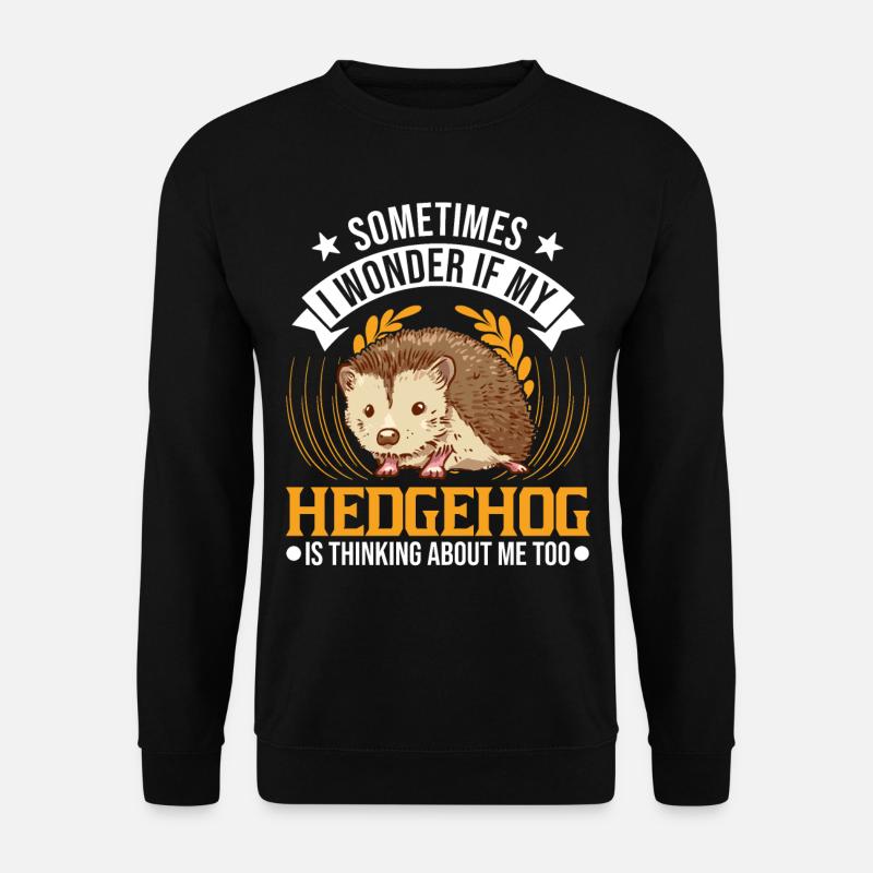 Igel Geschenk Stacheligel - Unisex Pullover - Schwarz