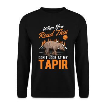 Tapir Lowland Tapir Tapirdae Tapir - Unisex Sweatshirt - black - Front - Alina (178cm) & Michal (187cm)