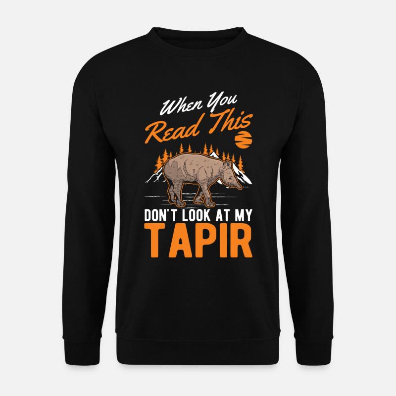 Tapir Flachlandtapir Tapirdae Tapir - Unisex Pullover - Schwarz