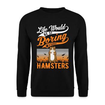 Hamster propriétaire Hamster doré hamster - Sweat-shirt Unisexe - noir - Devant - Alina (178cm) & Michal (187cm)