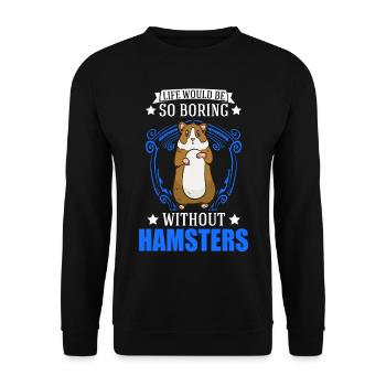 Hamster propriétaire Hamster doré hamster - Sweat-shirt Unisexe - noir - Devant - Alina (178cm) & Michal (187cm)