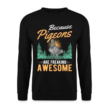 Pigeons Pigeon Breeding Pigeon Fancier - Unisex Sweatshirt - black - Front - Alina (178cm) & Michal (187cm)