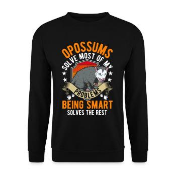 Opossum Cadeau Marsupial Opossum - Sweat-shirt Unisexe - noir - Devant - Alina (178cm) & Michal (187cm)