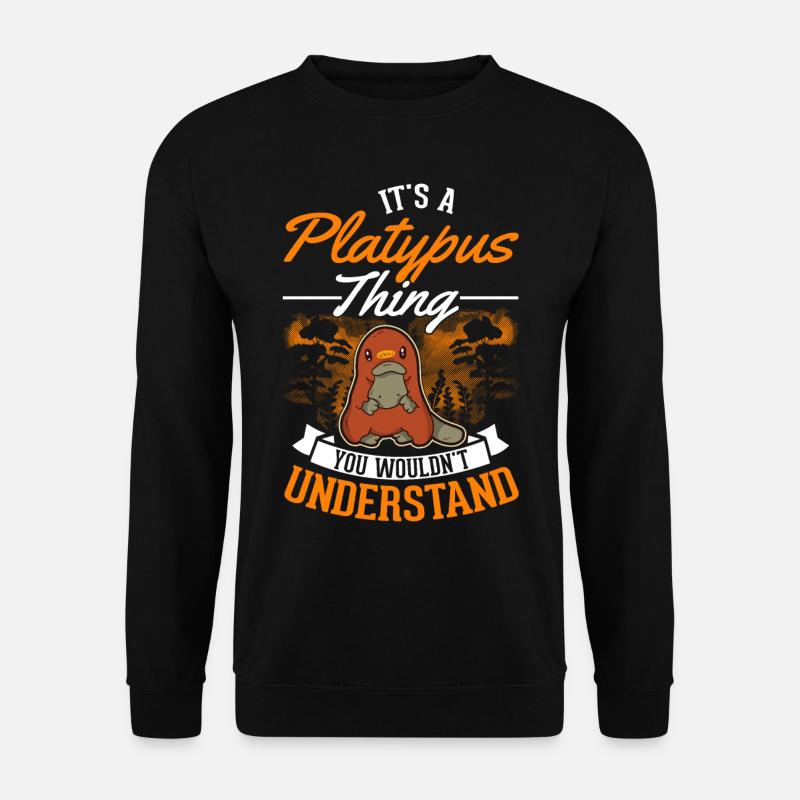 Schnabeltier Geschenk Platypus - Unisex Pullover - Schwarz