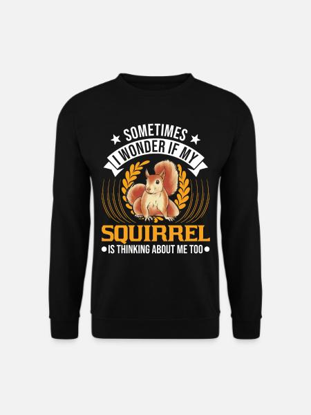 Squirrel Gift Gray Squirrel - Unisex Sweatshirt - black