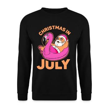 Weihnachten im juli Noël en juillet Humour Père Noël - Sweat-shirt Unisexe - noir - Devant - Alina (178cm) & Michal (187cm)