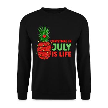 Christmas in July is life Christmas in July - Unisex Sweatshirt - black - Front - Alina (178cm) & Michal (187cm)