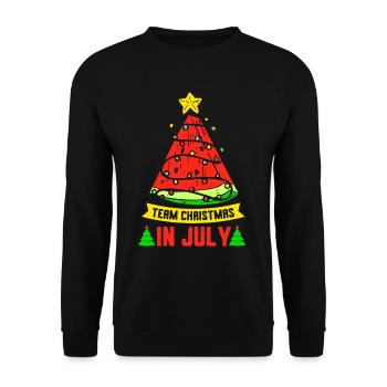 L’équipe Weihnachten Im Juli Noël en juillet Père Noël - Sweat-shirt Unisexe - noir - Devant - Alina (178cm) & Michal (187cm)