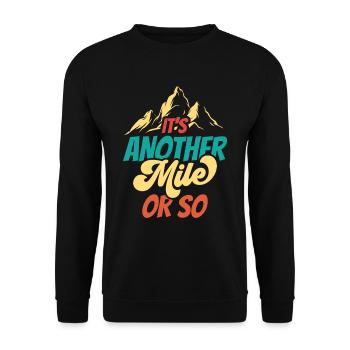 Eine Weitere Meile Oder So Wanderung Halbe Meile - Unisex Pullover - Schwarz - Vorne - Alina (178cm) & Michal (187cm)
