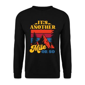 Eine Weitere Meile Oder So Wanderung Halbe Meile - Unisex Pullover - Schwarz - Vorne - Alina (178cm) & Michal (187cm)