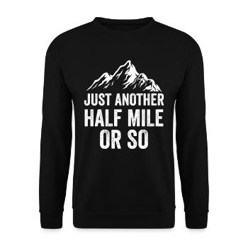 Nur Noch Eine Halbe Meile Oder So Wanderung - Unisex Pullover - Schwarz - Vorne - Alina (178cm) & Michal (187cm)