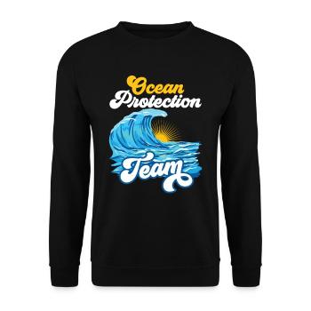 Team Marine Protection Sea Ocean Protection See - Unisex Sweatshirt - black - Front - Alina (178cm) & Michal (187cm)