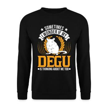 Degu propriétaire arbuste forêt de rats degu - Sweat-shirt Unisexe - noir - Devant - Alina (178cm) & Michal (187cm)